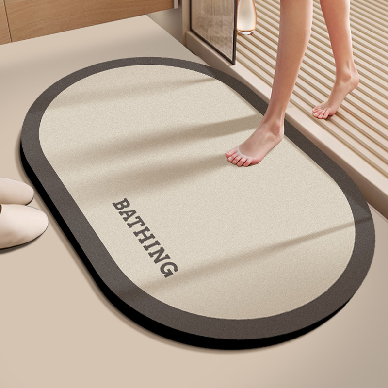 Simple household diatom mud floor mat bathroom absorbent non-slip floor mat stain-resistant easy to clean bathroom floor mat can be sent on behalf