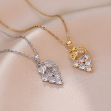 项链女日韩风仲夏葡萄配饰女锁骨链百搭小众新品轻奢锆石项链批发