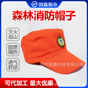Forest Fireproof Hat, Mountain Patrol Fireproof Safety Helmet, Flame Retardant Hat, Fireproof Vest, Reflective Vest, Orange Peaked Cap