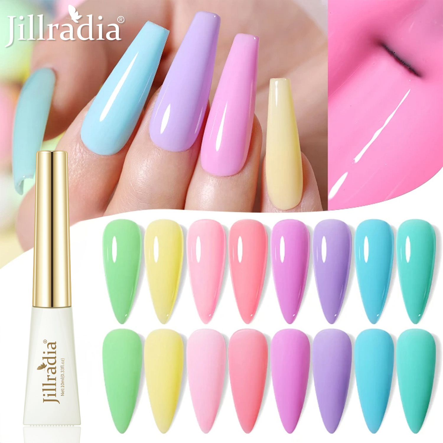 Macaroon Candy Color Nail Gel 2024 New Summer Full Color Gel for Nail Art Shop