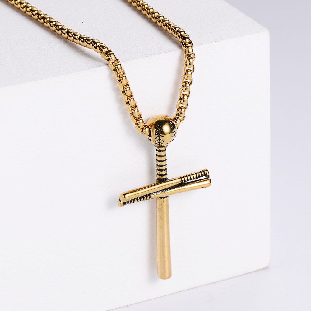 Stainless Steel 18K Gold Plated Fashion Polishing Cross display picture 2