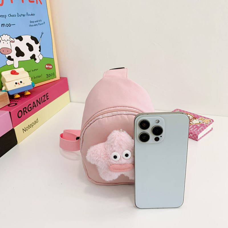 Bolsos lindos para niñas, bolsos de dibujos animados para niños, 2025 nuevos bolsos de pecho de peluche para niñas, bolsos de cambio para bebés