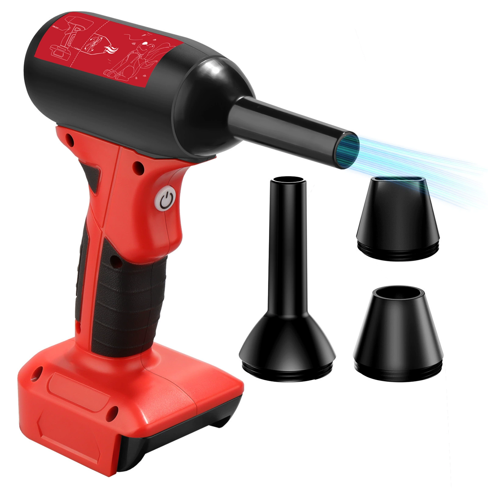 Насилие вентилятор 130 000 об обороте турбо-портативный вентилятор подходит для Makita Bosch Dewei 18V литиевая батарея трансграничный спот