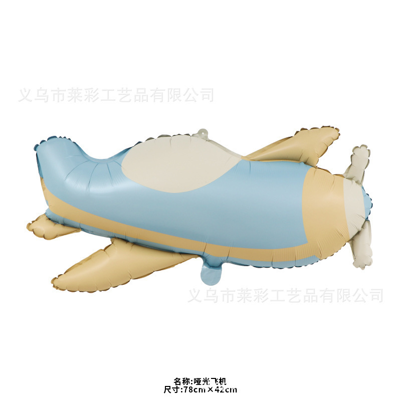 国境を越えた新型フロスト亜光小型自動車飛行機ベアーアルミ膜風船ケーキキャンディー誕生日玩具風船|undefined