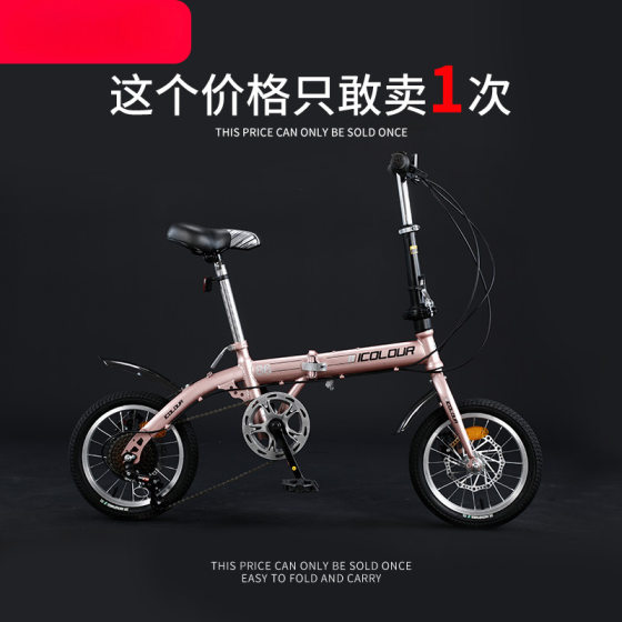 Foldable Bicycle Convenient Variable Speed Small Wheel-inch Women's Bicycle Mini Adult to Work