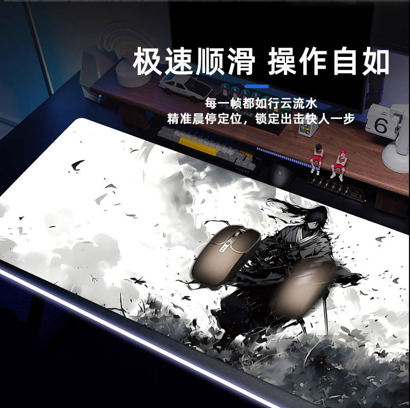 工厂直销鼠标垫大号加厚国风武侠防水耐脏定制水墨动漫电竞桌垫|undefined