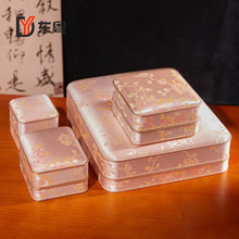 新中式首饰盒丝绸翡翠玉器古法金礼盒高档黄金戒指项链手镯盒批发