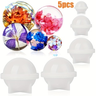 5 Size Sphere Resin Silicone Molds Creative Round Ball Cross-Border