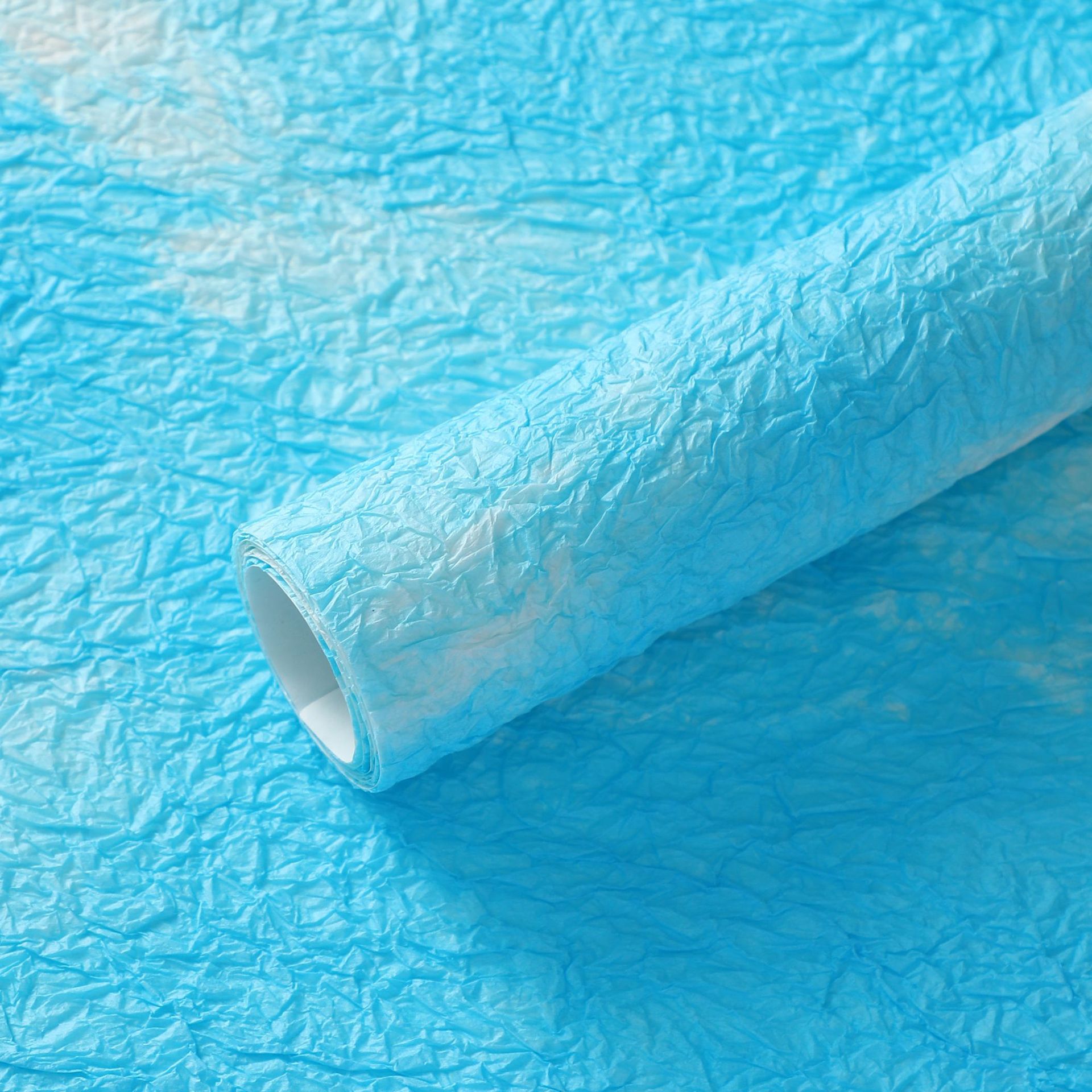 Papel para envolver ramos de flores, materiales para envolver regalos, papel hecho a mano con estampado de piedra estilo coreano con tinta de efecto flotante, papel crepé texturizado.
