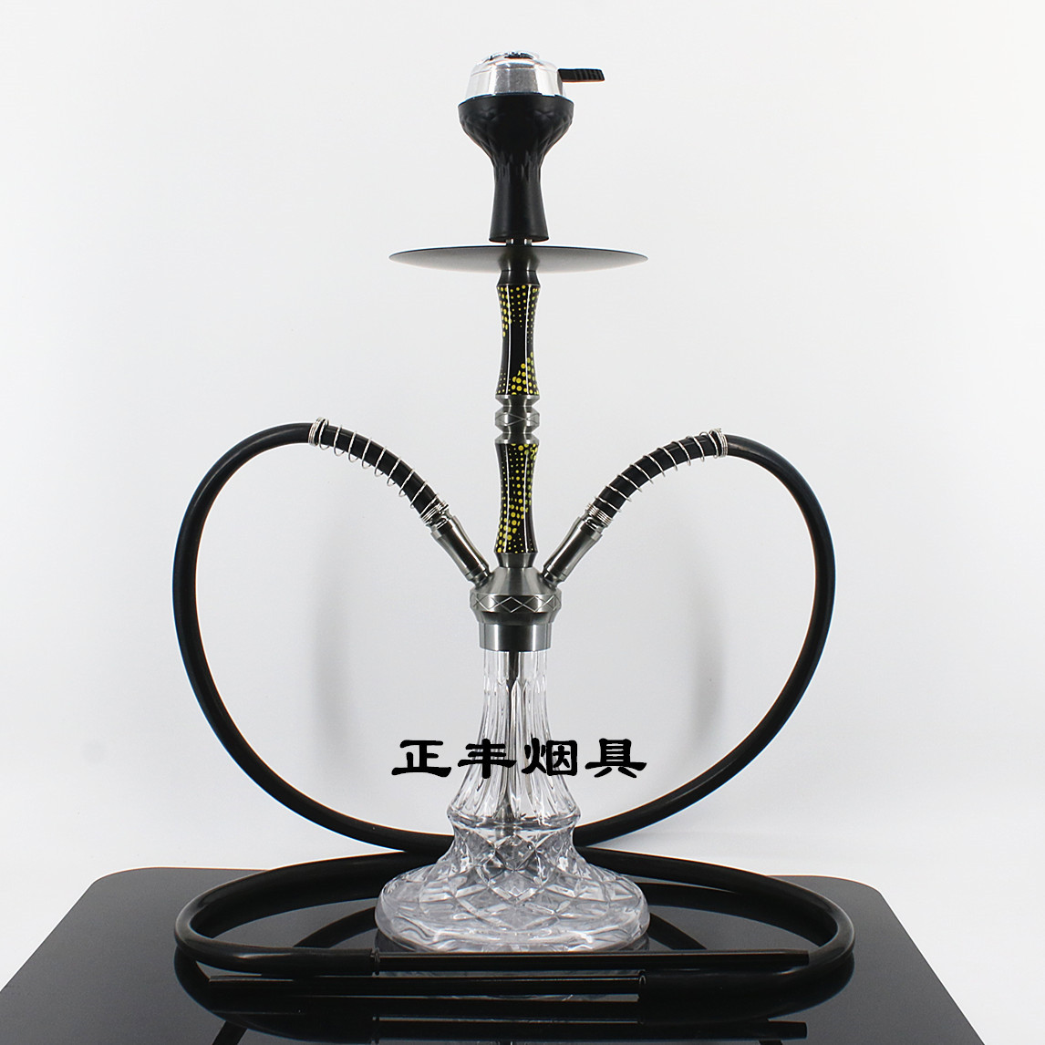 중간 이중 튜브 노란색(실리콘 연기 팬 탄소 분리기) - 패키지 없음