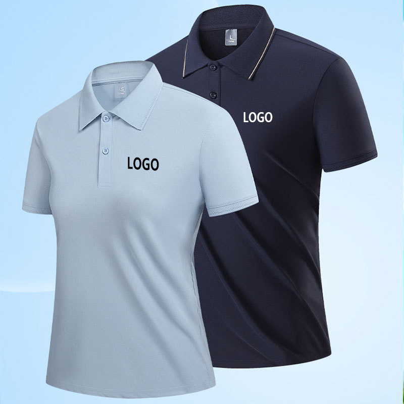 Ice Silk Polo Shirt Short-sleeved Men's Overalls Customized Corporate Culture Shirt Quick-drying Lel T-shirt Casual Embroidery for Summer