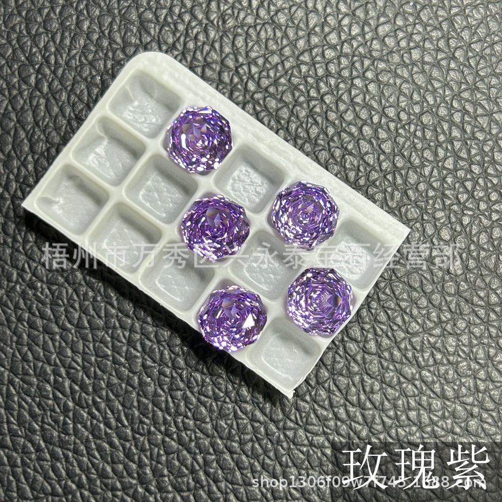 팔각형 밀레니엄 로즈 컷 로즈 퍼플