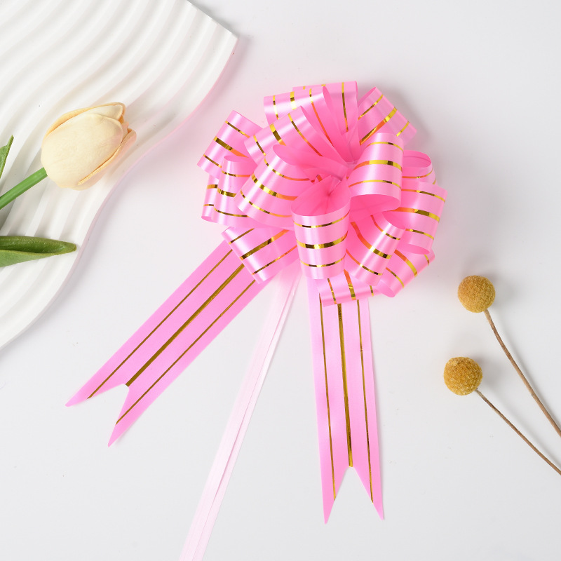 Comercio exterior transfronterizo 30 tres arcos de oro mano de flores regalos de Navidad paquetes de regalos decoración de flores tiradas cinta