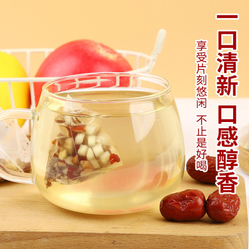 Direct supply from the manufacturer: Apple Sishen Tea, Dried Apples, Red Dates, Yams, Gorgon, Poria Tea, Triangular Tea Bags, Healthy Sishen Soup