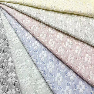 New woven concave-convex embossed jacquard fabric three-dimensional texture Road bubble printing fashion women's clothing fabric