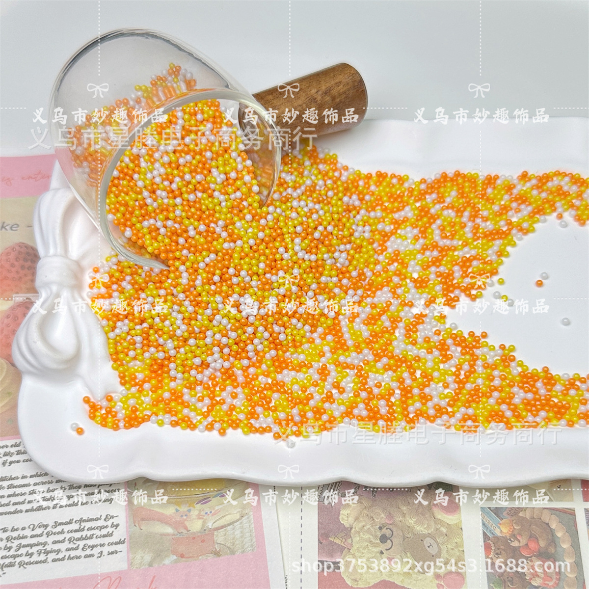 2mm color mezclado, color sólido no poroso, pintura de vidrio, cuentas de arroz, accesorios de joyería de bricolaje hechos a mano, pegamento de crema, relleno de limo