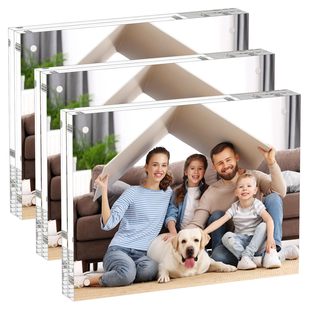 [Exclusively for Cross-Border Supply] Transparent Thickeneded Strong Magnetic Table Card Transparent Photo Frame Table Sign Price Display Card