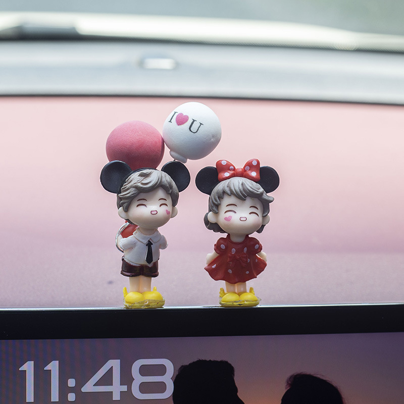 Celebridad en línea linda pareja coche interior accesorios consola central espejo retrovisor coche pareja decoración coche interior decoración suministros