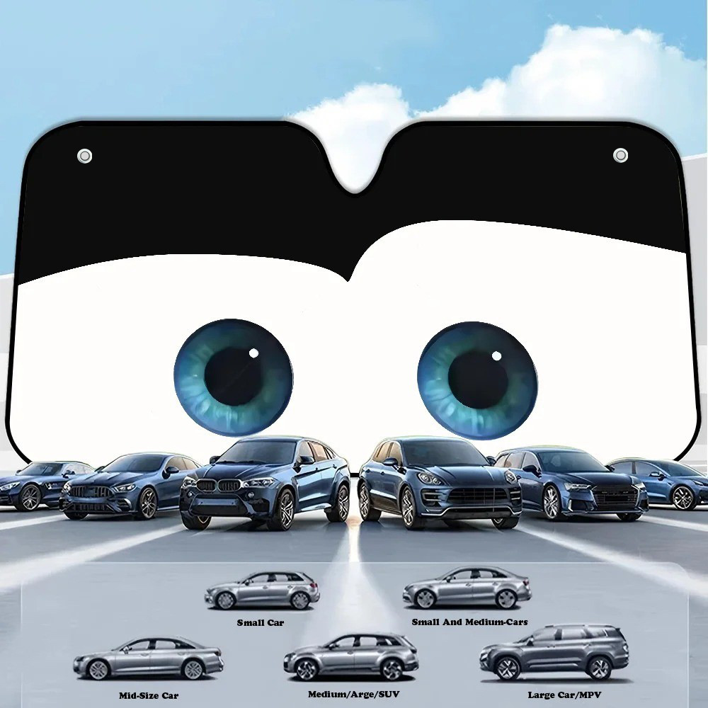 Cross-Border Dropshipping Amazon Hot-Selling Fun Eye-Shaped Car Sunshade for Windshield Sun Protection and Heat Insulation