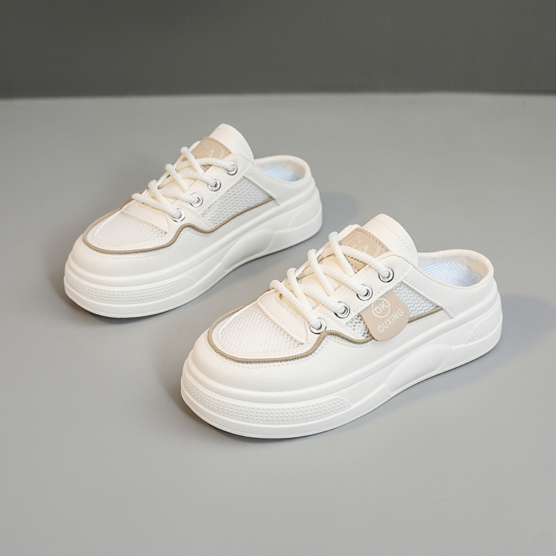 Hy326 Super Beliebte 2025 Sommer Weiße Turnschuhe Neue Koreanische Stil Ins Weibliche Student Halb-Cup Mesh Atmungsaktiv Casual Board_voghion.com