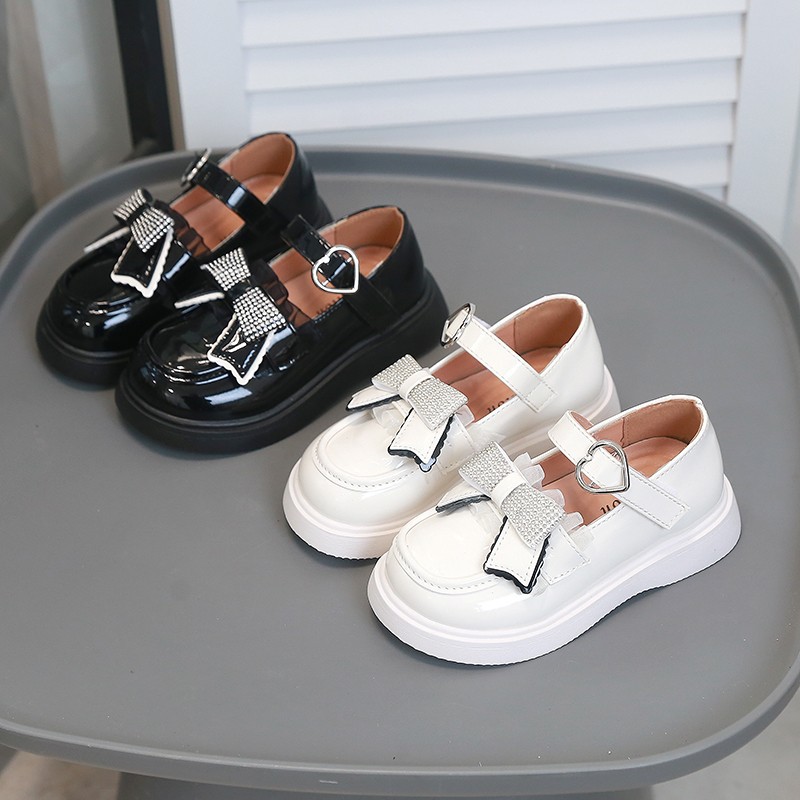 Girls Princess Shoes 2025 Autumn Korean Style Casual Square Shoes Girls Performance Dance Shoes British Small Leather Shoes