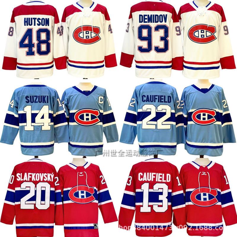 New Canadian Team Ice Hockey Uniform No. 14 Embroidered Retro Jersey American Hockey Uniform Foreign Trade Wholesale