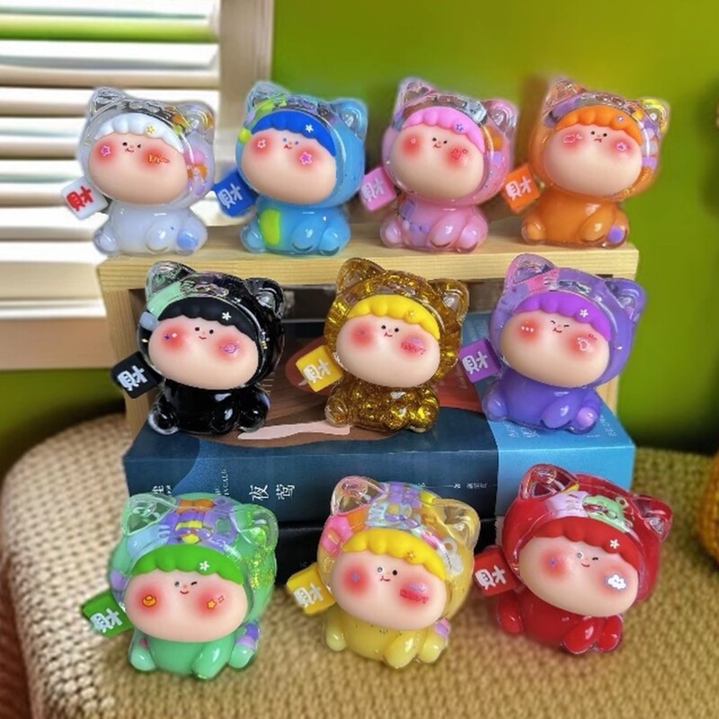 Popular Tiktok Cute Pet Lucky Cat Blind Box Trendy Creative Desktop Decoration Wholesale