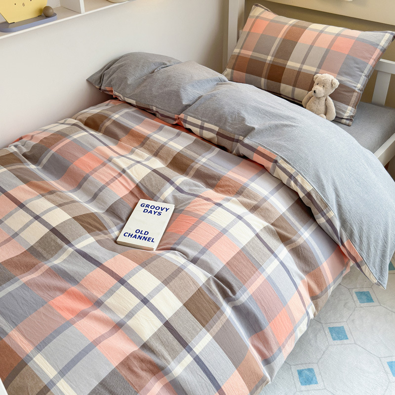 Tejido y lavado con agua Xinjiang algodón estudiantes tres piezas colchón sin aire impreso algodón dormitorio estudiantes piezas necesarias