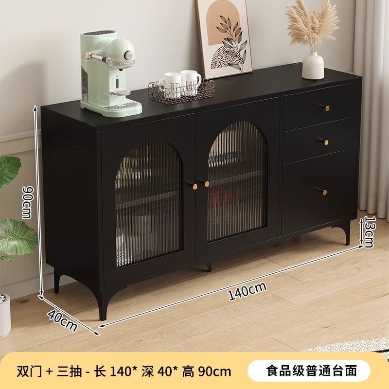 140CM 찬장 - 딥 스페이스 블랙 - 무료 설치