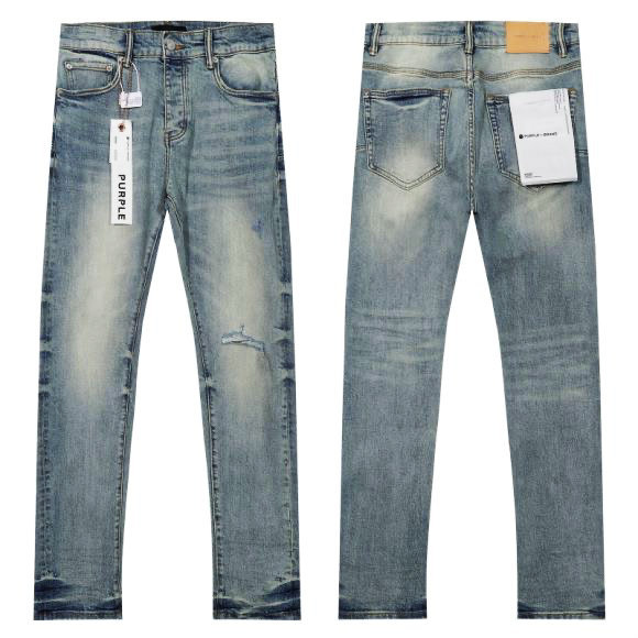 Purp * jeans para hombres agujeros de moda masculinos de otoño nuevos pantalones coreanos delgados piernas delgadas de otoño nuevos productos