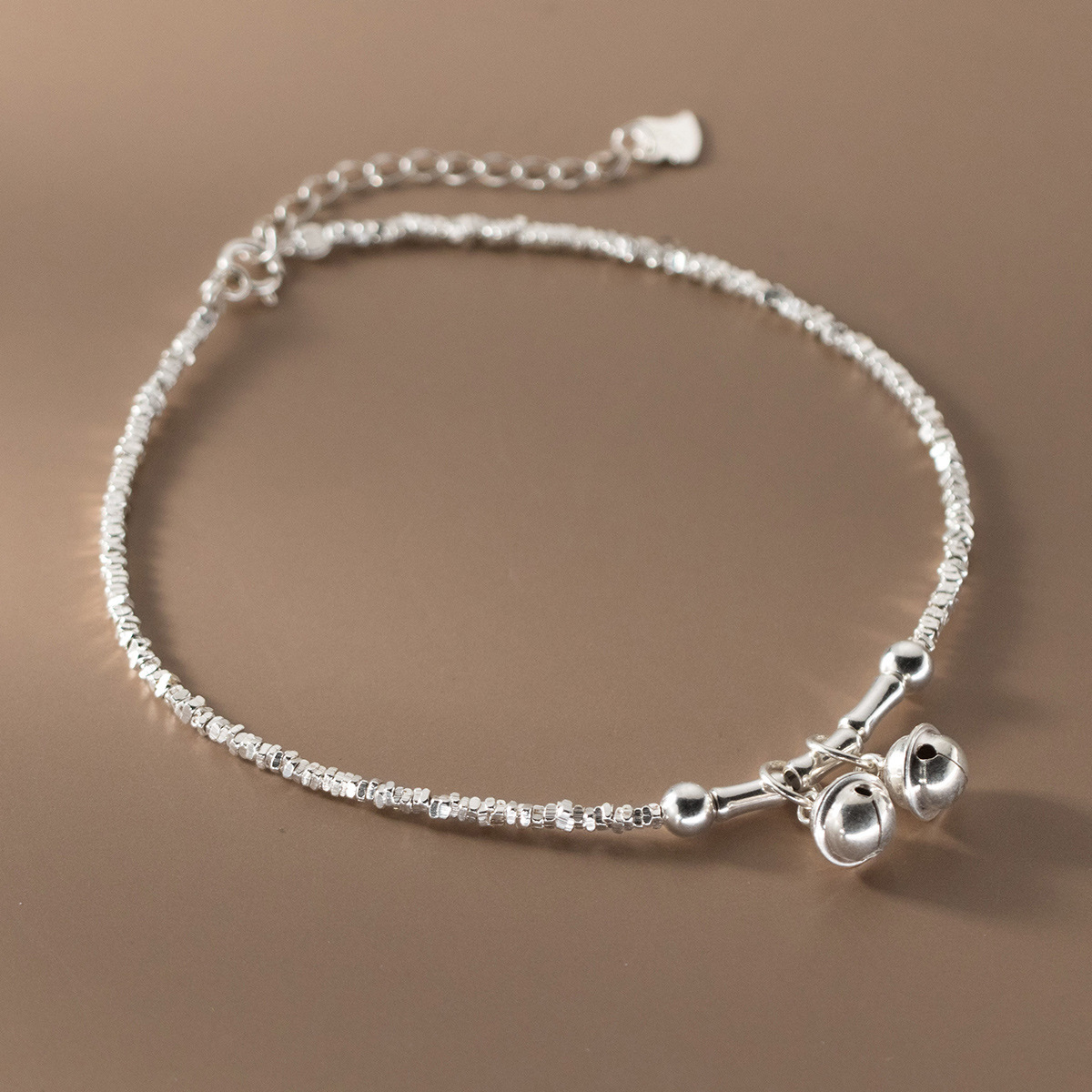 Eloch S925 plata esterlina campana de bambú de plata rotura brazaletes de diseño fresco pequeño estilo joyería de pie S6618