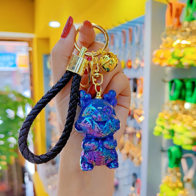 2024 año dragón galvanoplastia colorido dragón llavero adornos pareja llavero bolsa colgante