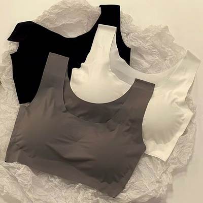 Underwear Women's Pure Cotton Development Middle School Student Girl's Chest Wrapping Sports Shock-proof Small Chest U-shaped Tube Top Vest Bra