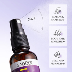 All-English SADOER Hair Growth Inhibiting Spray, Underarm and Leg Hair Inhibiting Spray, Cross-border Trade Wholesale