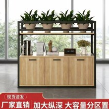办公室文件柜木质矮柜地柜储物柜隔断柜不带锁资料柜打印机收纳柜