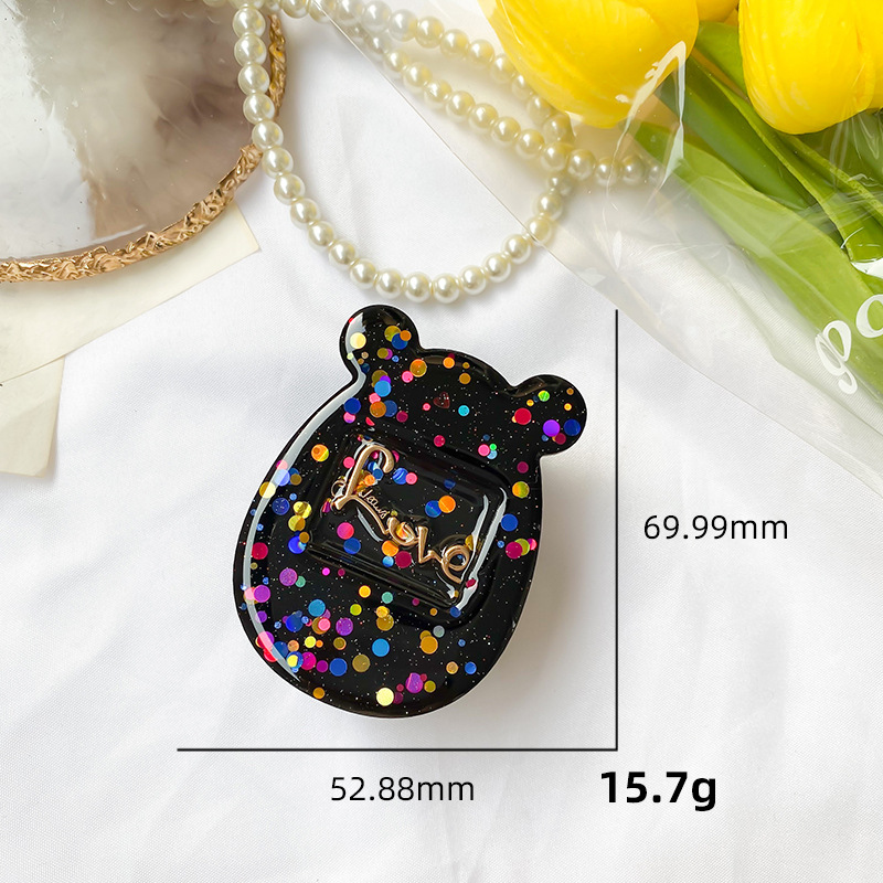 Epoxy bracket-love fat bear-black