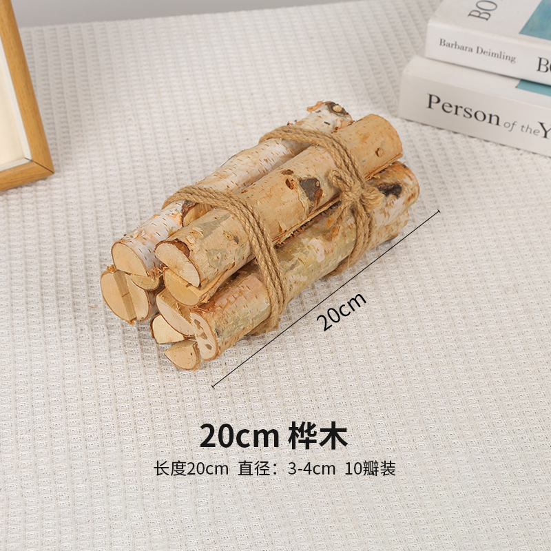 Cánh hoa gỗ bạch dương 20cm, 10 cánh, đường kính khoảng 2-4cm và dày