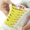 new pattern AF1 elastic Widen 8mm Flat High elastic Silk screen Metal curved surface Lazy man Shoelace