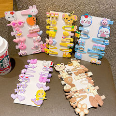 New Children Hair Clips for Girls, Korean Cute Princess Flower Teenager Side Clips with Bangs, 14-Piece Set of Small Clips