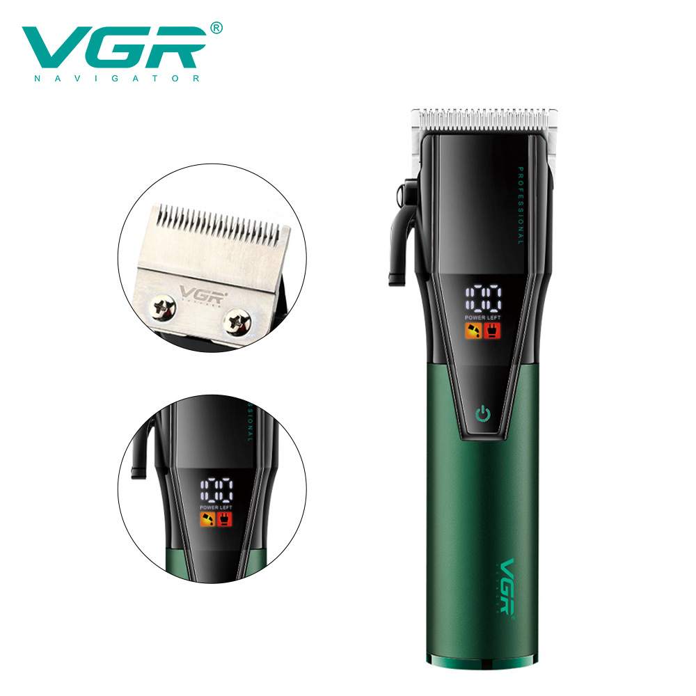 Professionelles Haarschneidemaschinen-Set mit wiederaufladbarem Digitaldisplay für den Heimgebrauch, graviertes Design für Mama oder Schwester_voghion.com