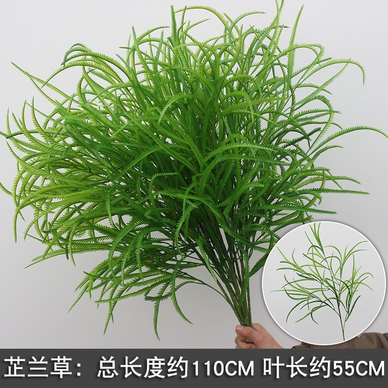 2025 nueva imitación de plantas verdes de flores de hierba de hierba decoración de fondo de boda flores verdes colgantes flor de bodas