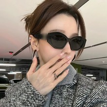 复古多边形质感墨镜大脸显瘦女个性防紫外线开车太阳镜防紫外线潮