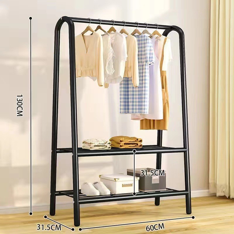 60CM 두께의 검정색 막대 이중층 메쉬 + 보관 랙