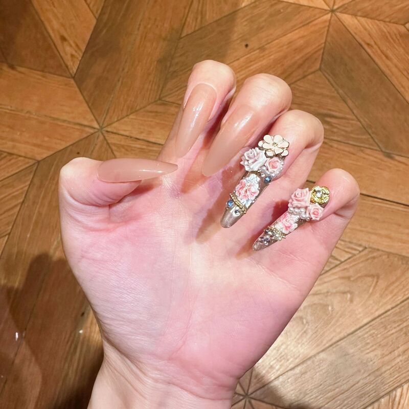 Handmade Artistic Long Waterdrop Hard Nails Chinese Style Fashion Fairy Wearable Nails Flower Nail Stickers New Autumn/Winter Collection Handmade Artistic Long Waterdrop Hard Nails Chinese Style Fashion Fairy Wearable Nails Flower Nail Stickers New Autumn/Winter Collection