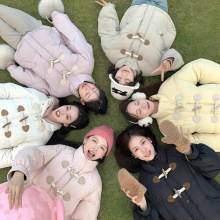 花栗鼠小姐牛角包2.0 中长短款三防新国标90白鸭绒羽绒服