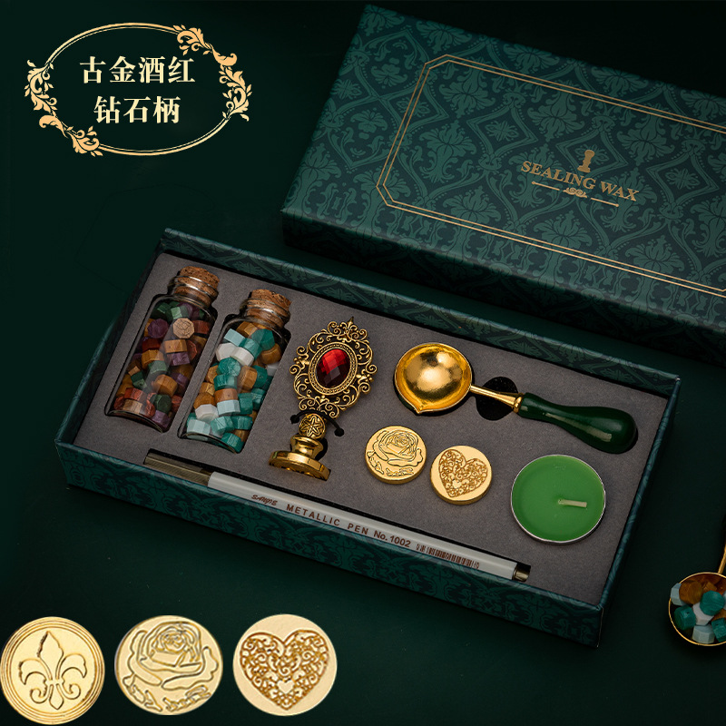 버건디 핫 씰 헤드 무작위 혼합 머리