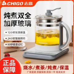 Chigo 多機能増粘高ホウケイ酸ガラス健康ポット健康ケトルフラワーティーポット電気ケトルロゴ