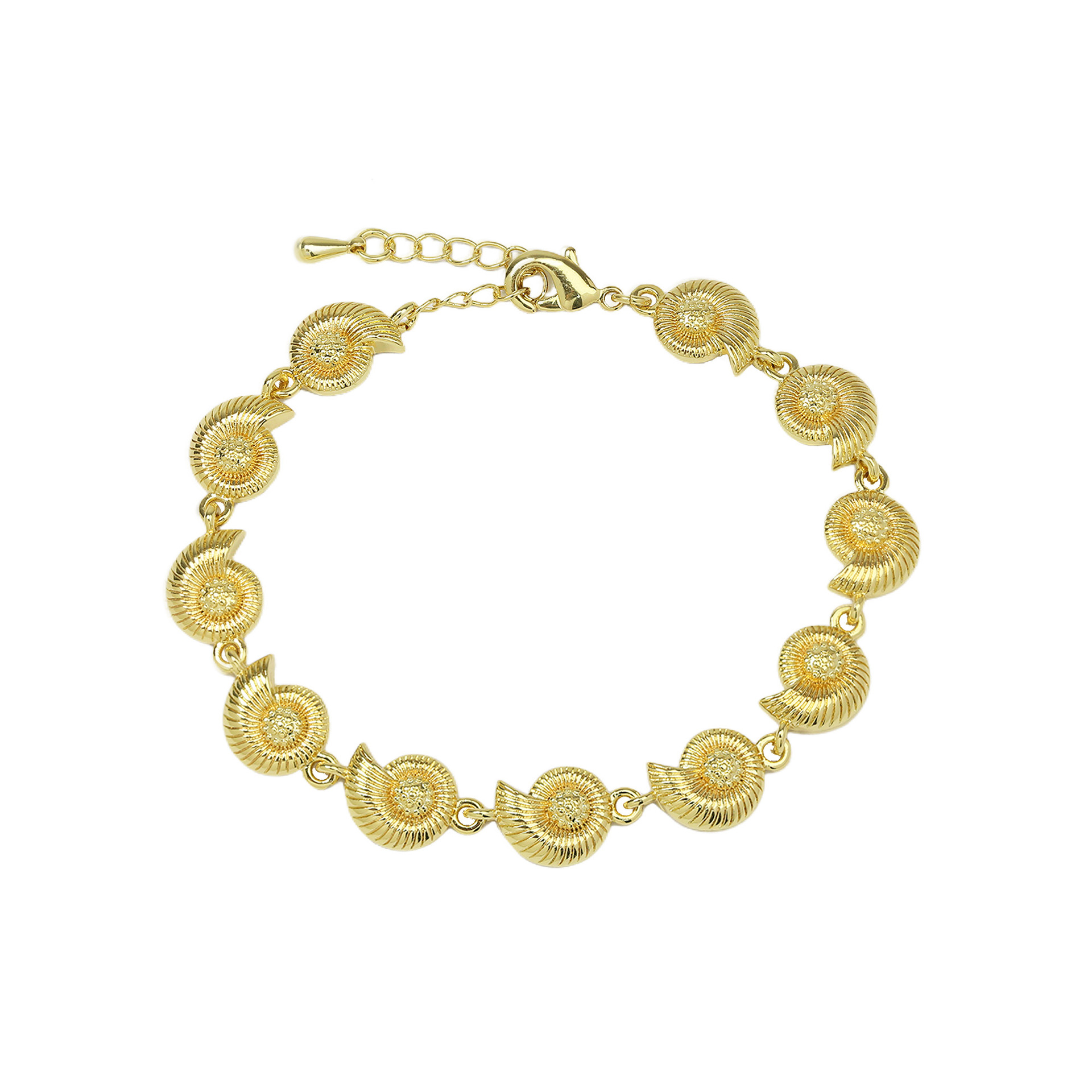 Unisex Gender Wholesale Jewelry Beach Modern Style Conch Shell Copper Plating Bracelets