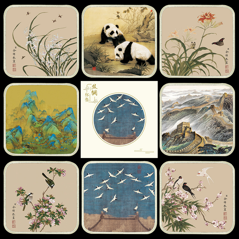 Taza de seda para los viejos extranjeros con características de viento pequeños regalos Beijing Wenchuang recuerdos para acompañar al extranjero