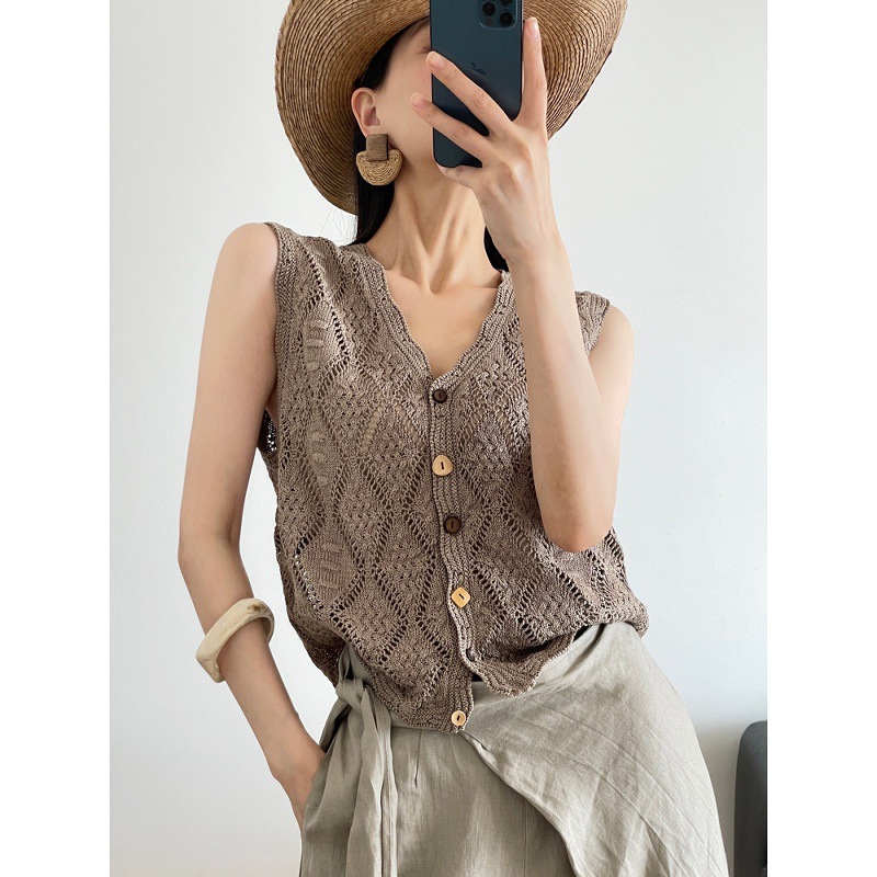 Summer thin cardigan sleevless